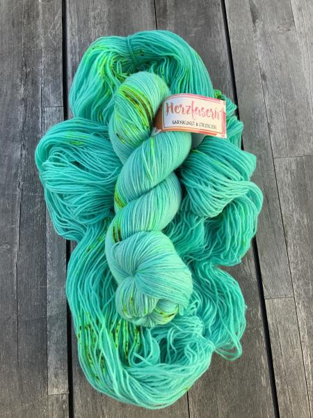 Sockenwolle -Aqua gesprenkelt