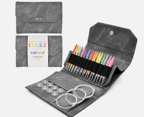 Lykke Nadelset bunt mit austauschbaren Nadeln13 cm / 5 inch Länge