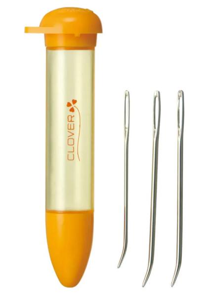 Clover Stopfnadel-Set mit Röhrchen – gebogen, genial, griffbereit!